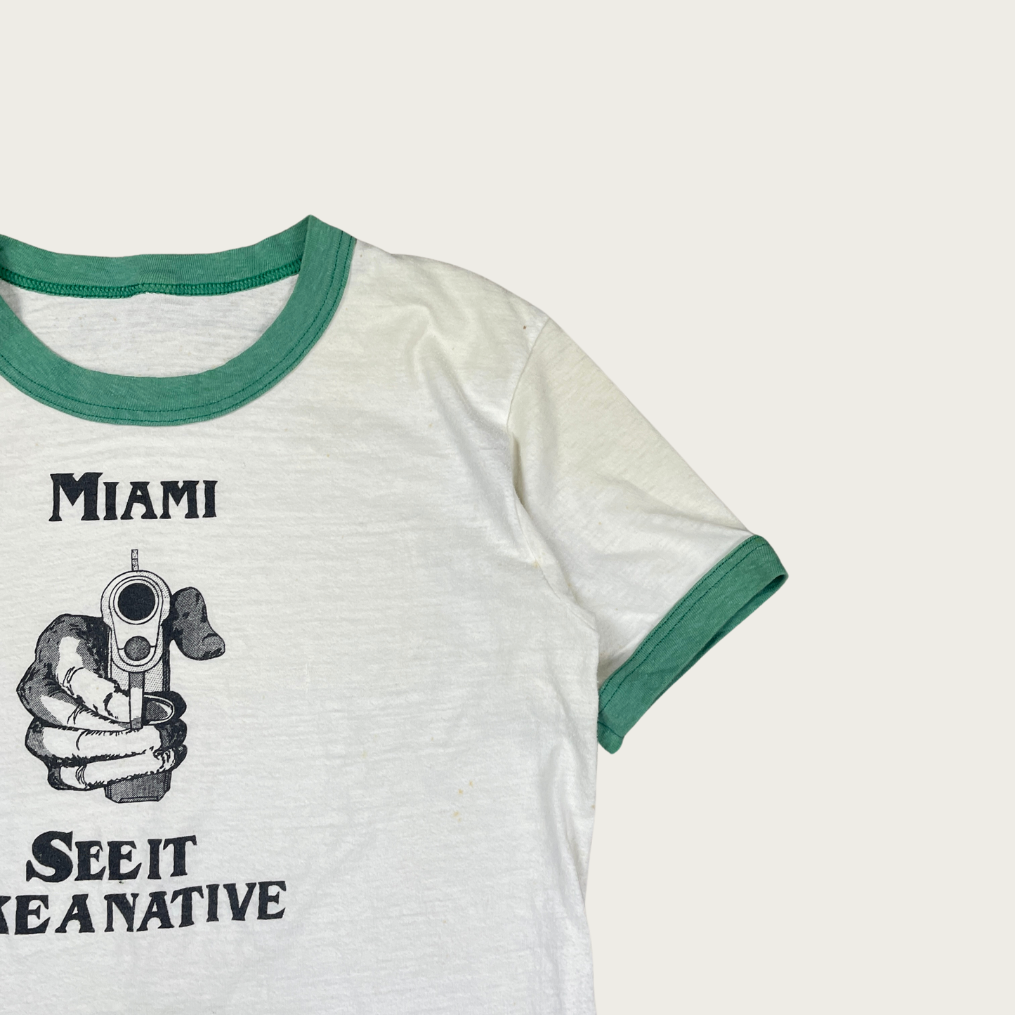 (M) 80s Miami "See It Like A Native" Ringer Tee