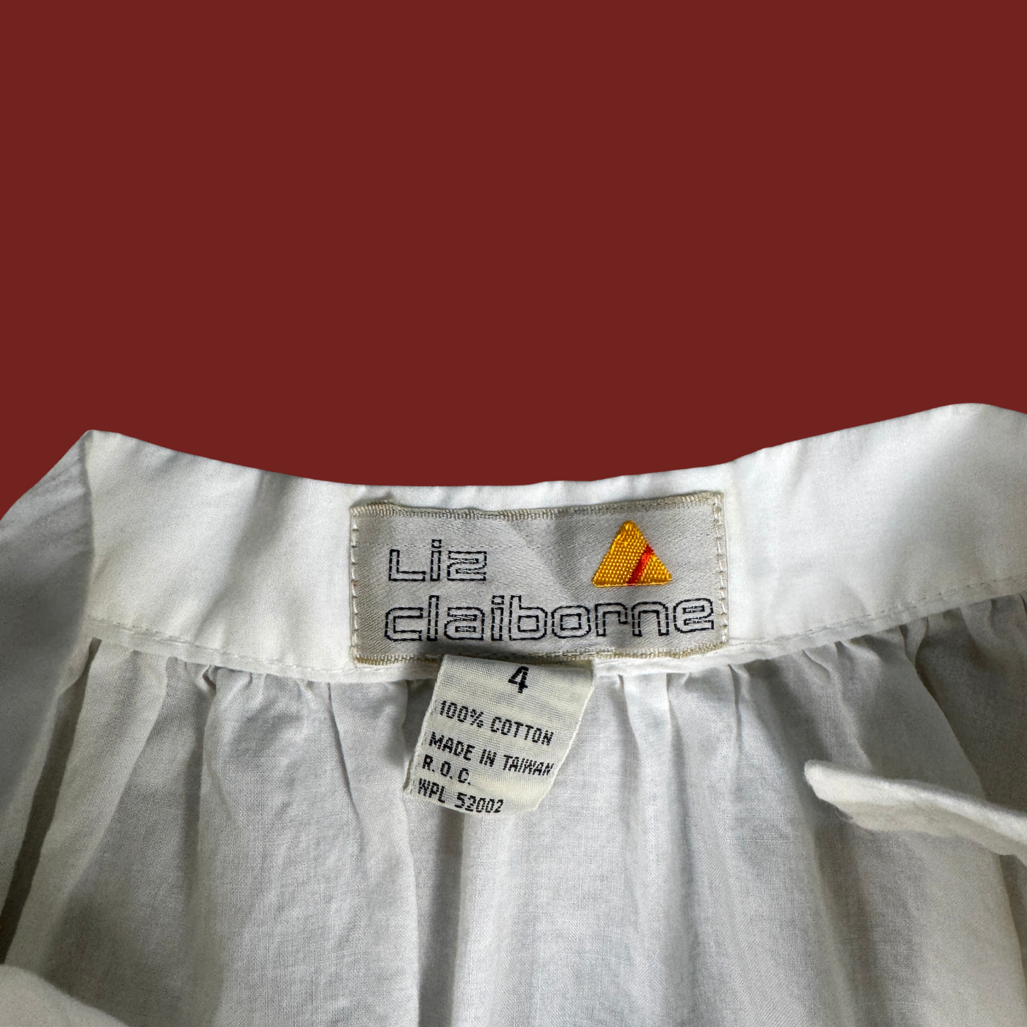 (24") 80s/90s White Eyelet Trim Midi Skirt