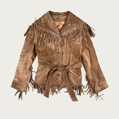 (S) 70s Suede Fringe Jacket