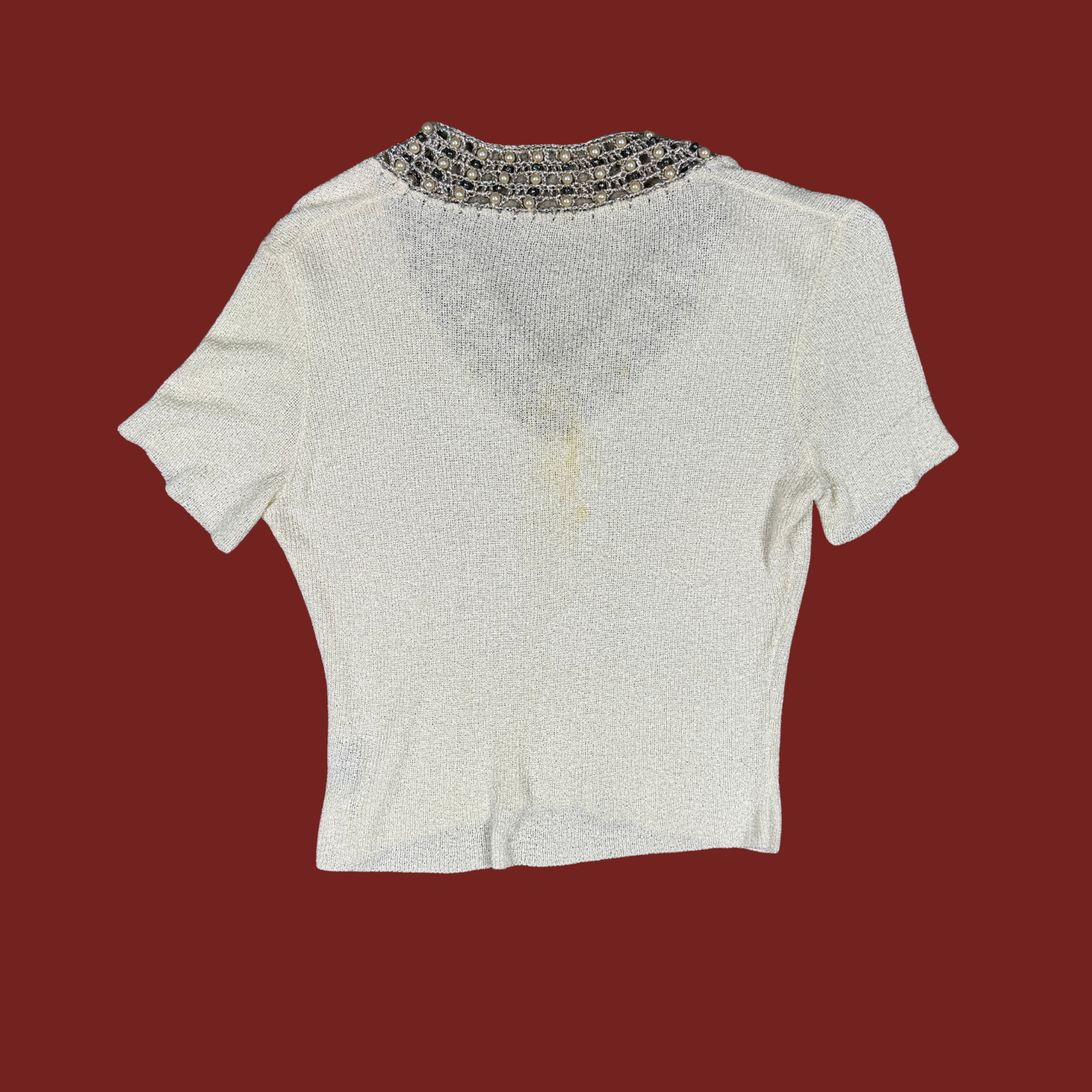 (M/L) 70s/80s Embellished Knit Top