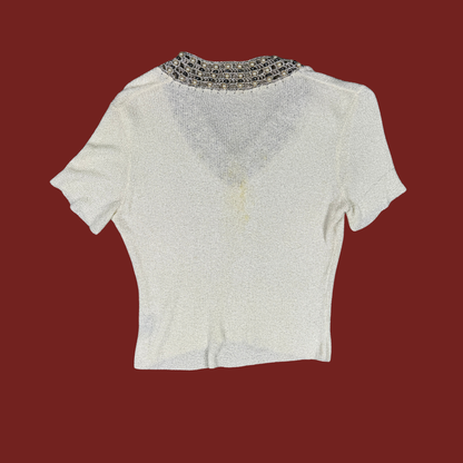(M/L) 70s/80s Embellished Knit Top