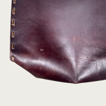 Brown Floral Tooled Leather Vintage Handbag