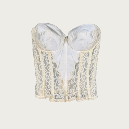 (34C) Victoria's Secret White Bustier Top