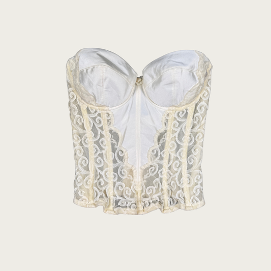 (34C) Victoria's Secret White Bustier Top