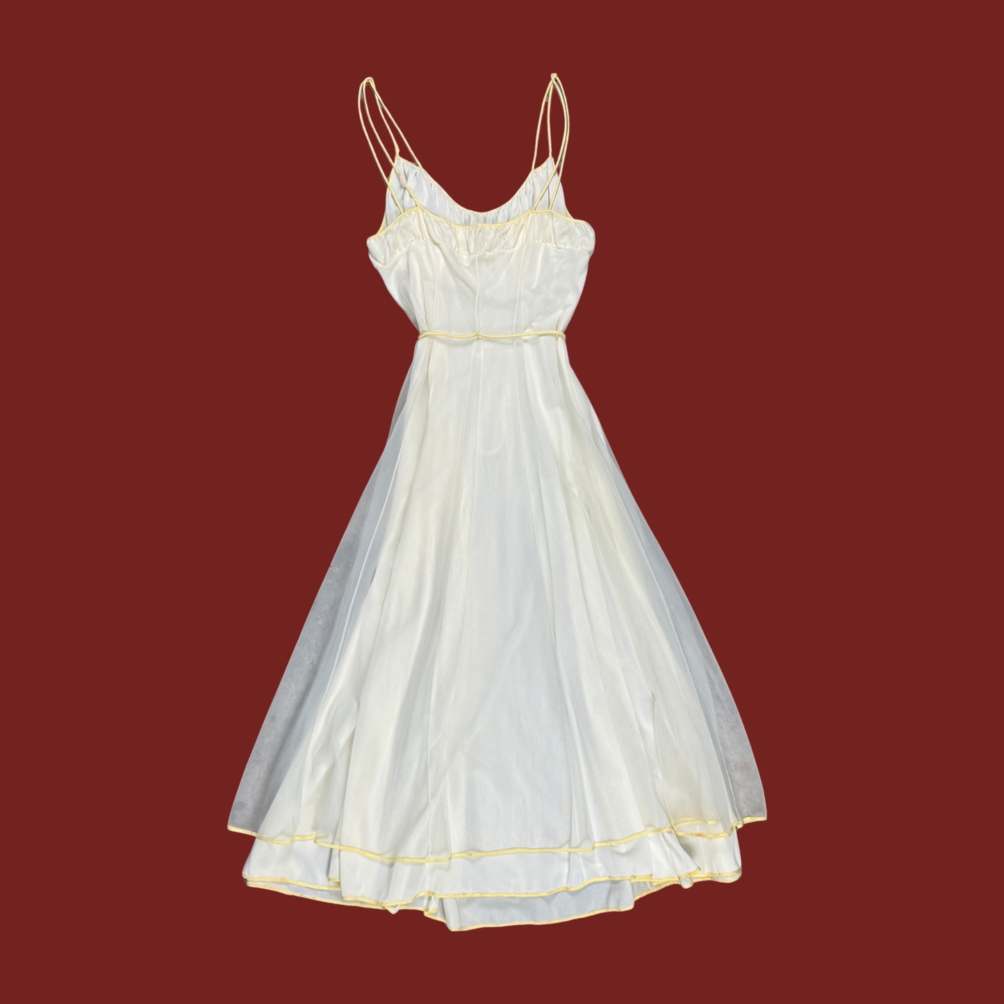 (M) 60s Light Yellow Slip Dress