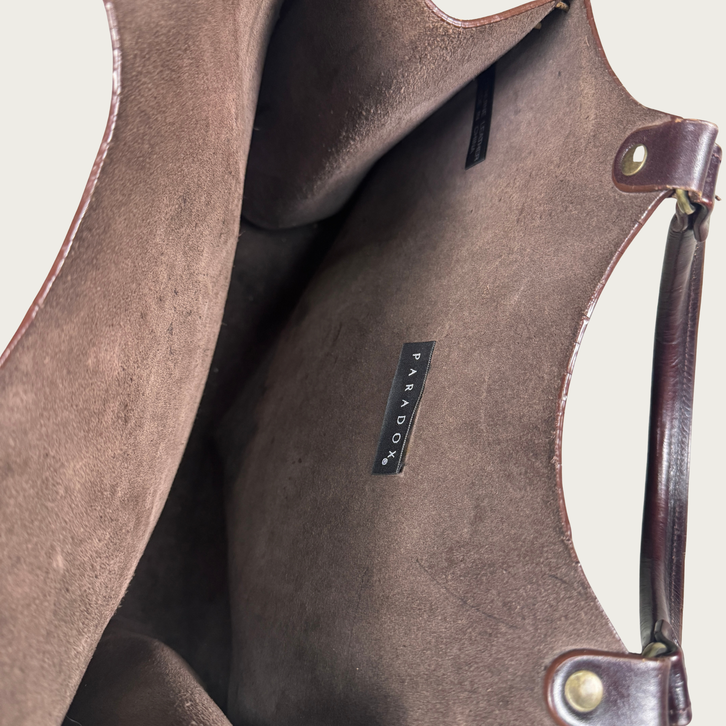 Brown Floral Tooled Leather Vintage Handbag