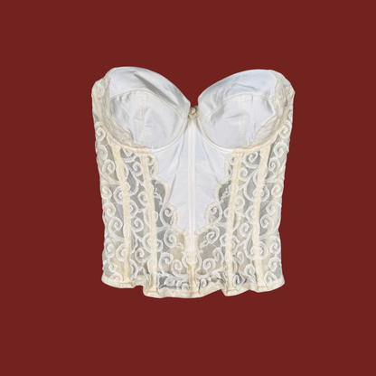 (34C) Victoria's Secret White Bustier Top