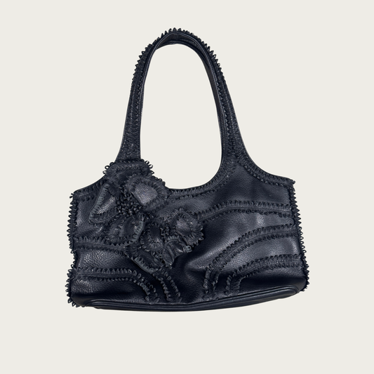 Isabella Fiore 3D Floral Leather Shoulder Bag