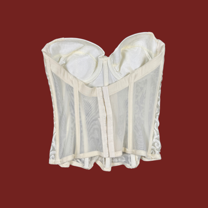 (34C) Victoria's Secret White Bustier Top