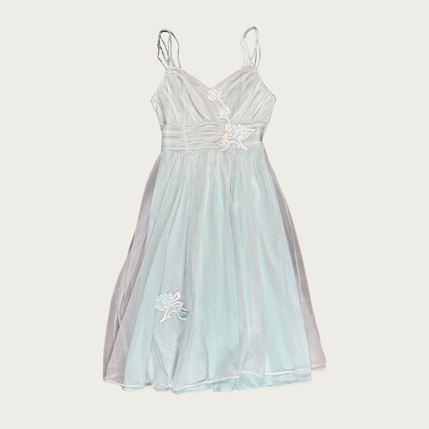 (M) 60s/70s Baby Blue Slip Dress