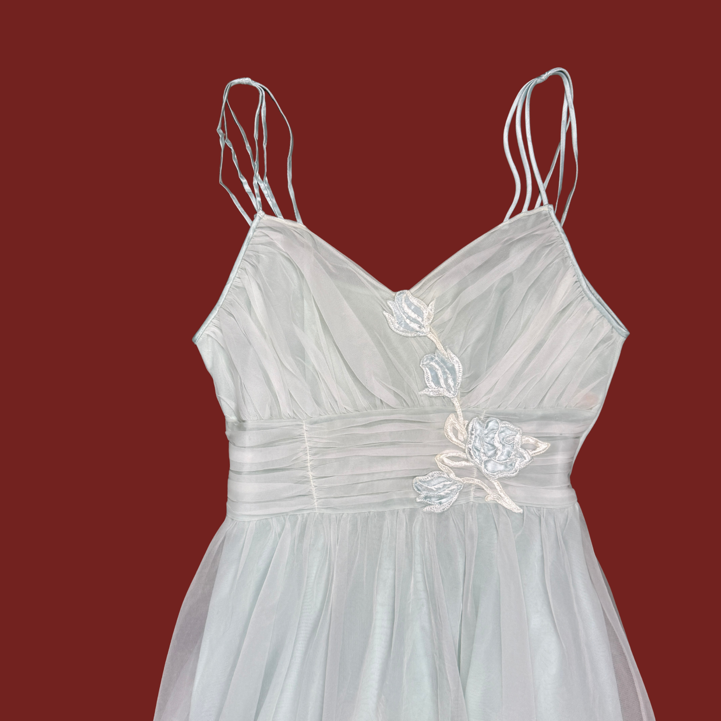 (M) 60s/70s Baby Blue Slip Dress