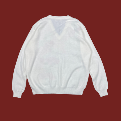 (L) Embroidered Strawberry Sweater