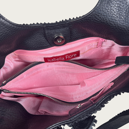 Isabella Fiore 3D Floral Leather Shoulder Bag