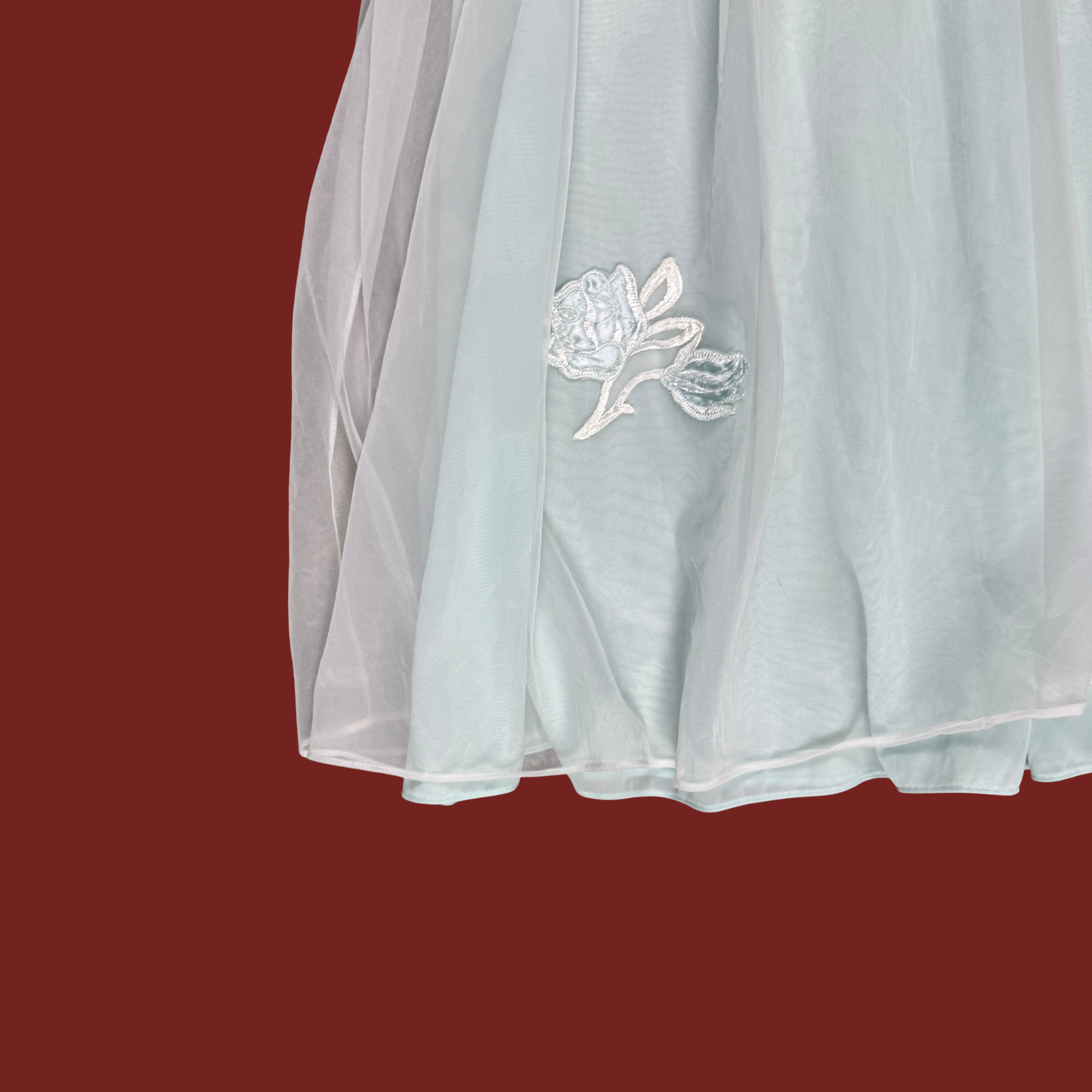 (M) 60s/70s Baby Blue Slip Dress