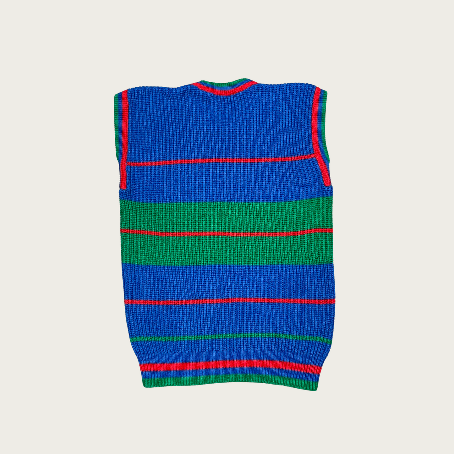 (S) Bold Striped Sweater Vest