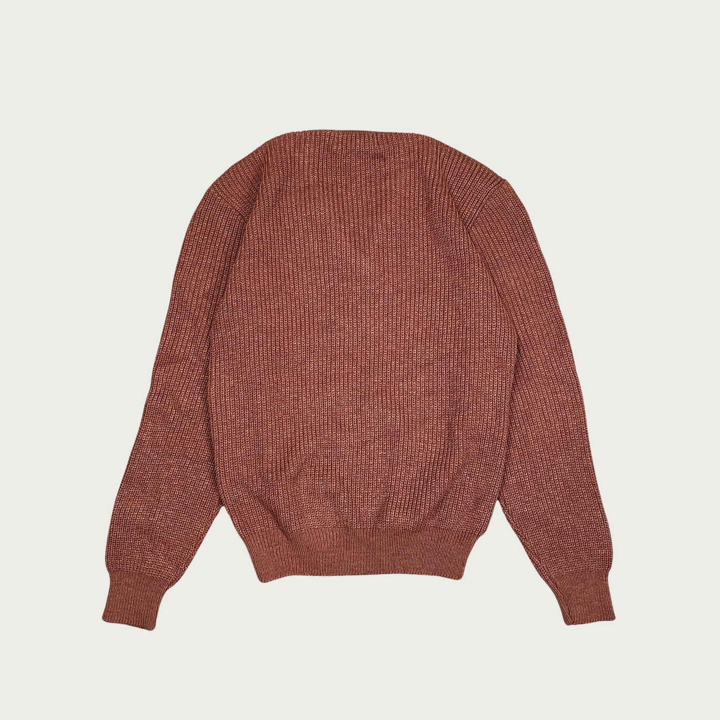 (M) Terracotta V-Neck Sweater