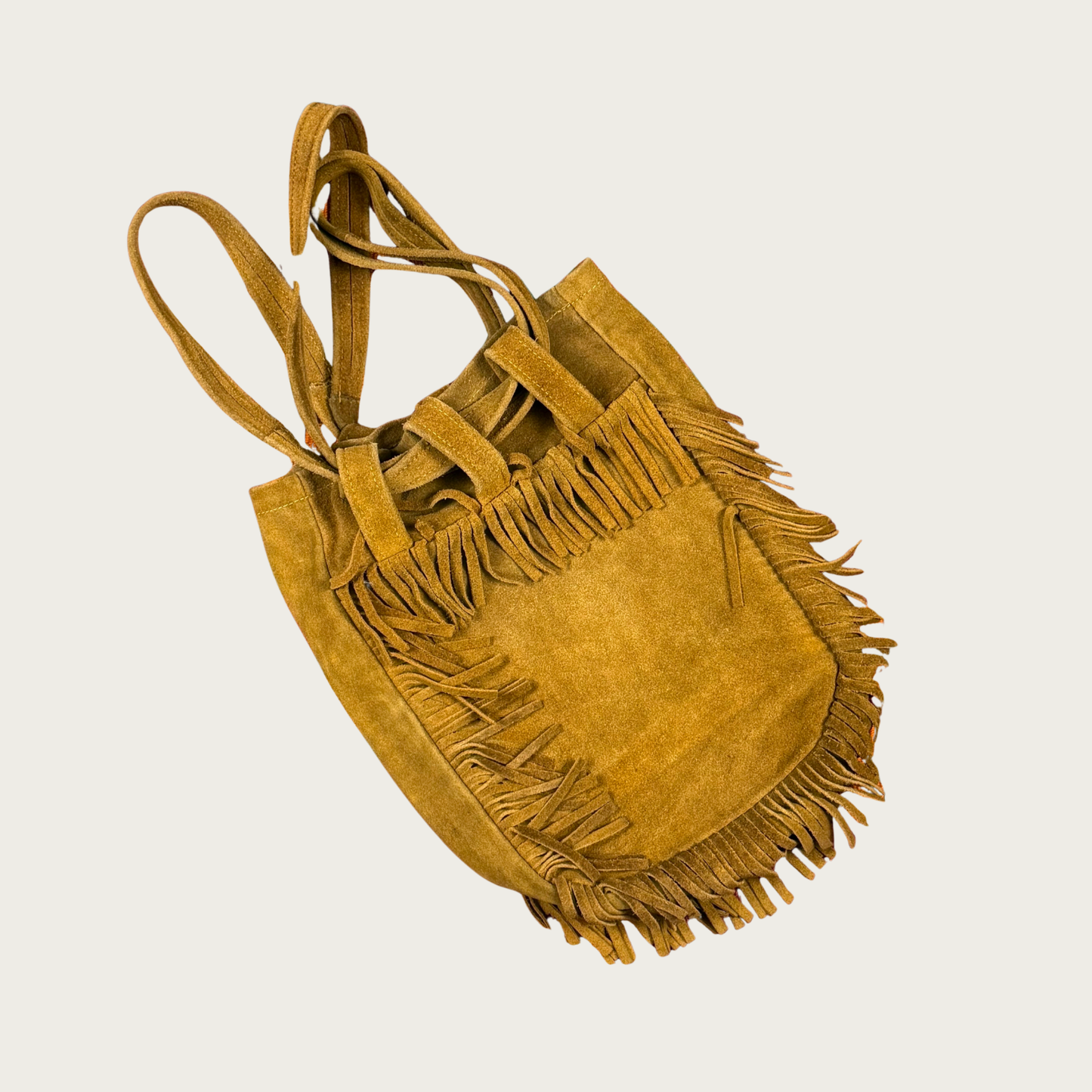 Vintage Suede Fringe Bag