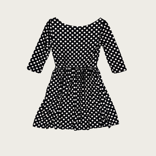 (S/M) Y2K Boatneck Polka Dot Dress
