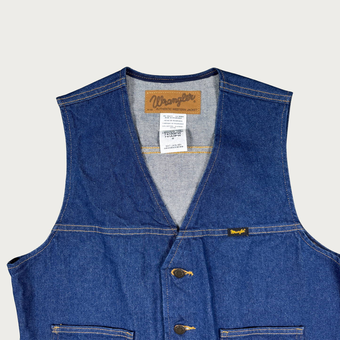 (M) Wrangler Denim Vest