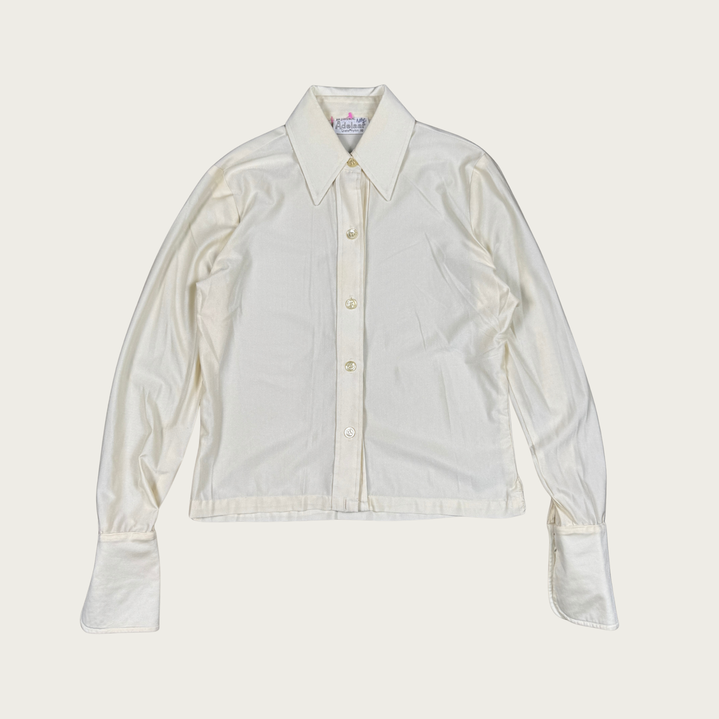 (M/L) 70s Cream Disco Shirt