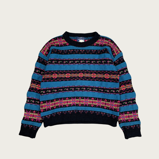 (L) Woolrich Fair Isle Striped Sweater