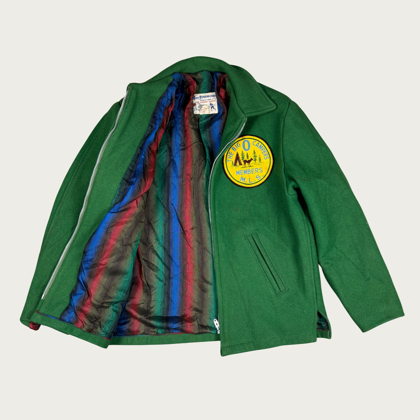 (L) 50s/60s "The Big O Campers" Wool Jacket