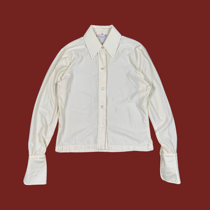 (M/L) 70s Cream Disco Shirt