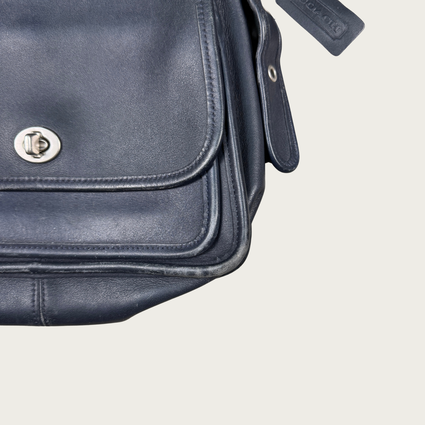 Vintage Coach Navy Rambler's Legacy Bag