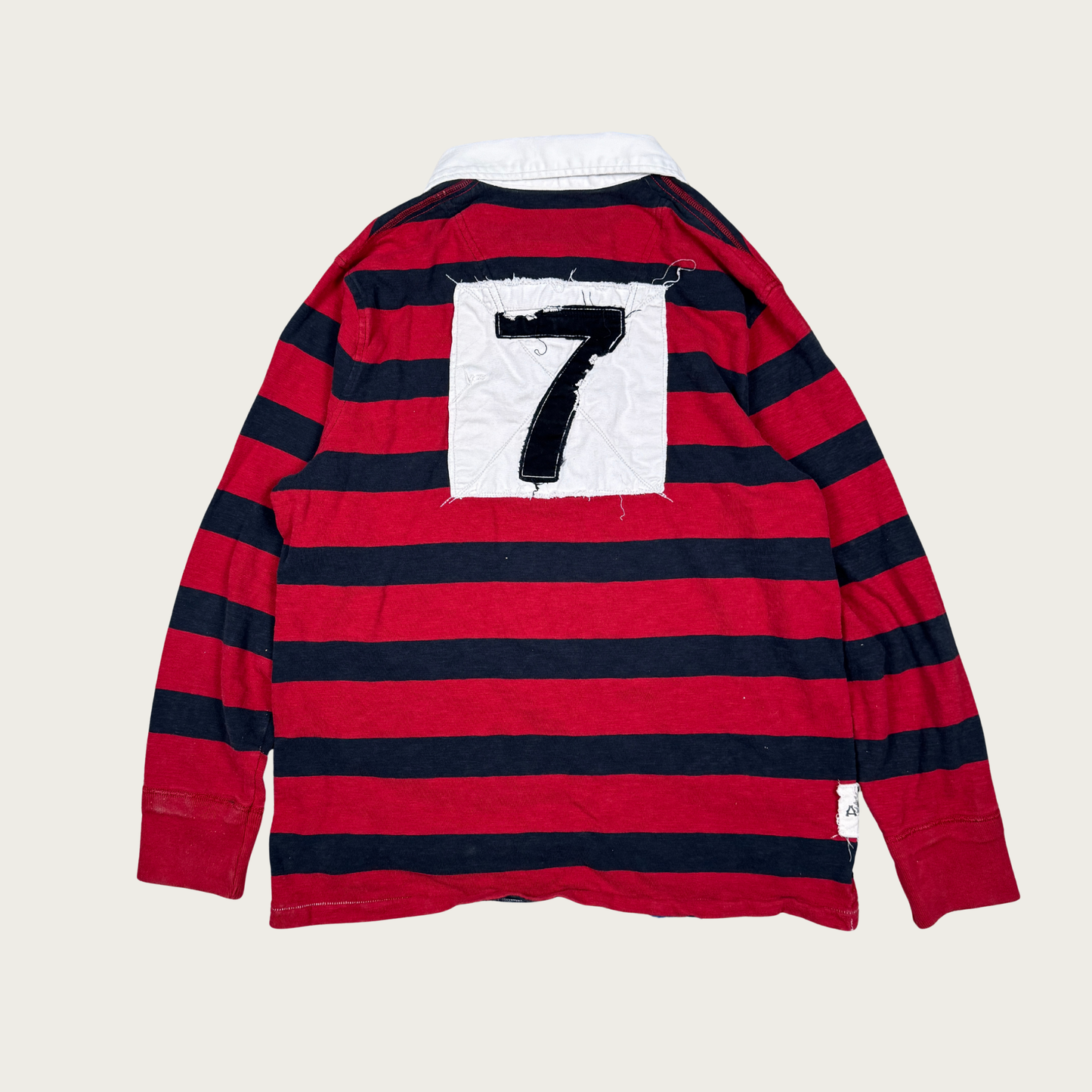 (XL) Y2K Red/Black Rugby Shirt