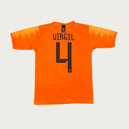 (XS) Netherlands Holland #4 Virgil Youth Jersey