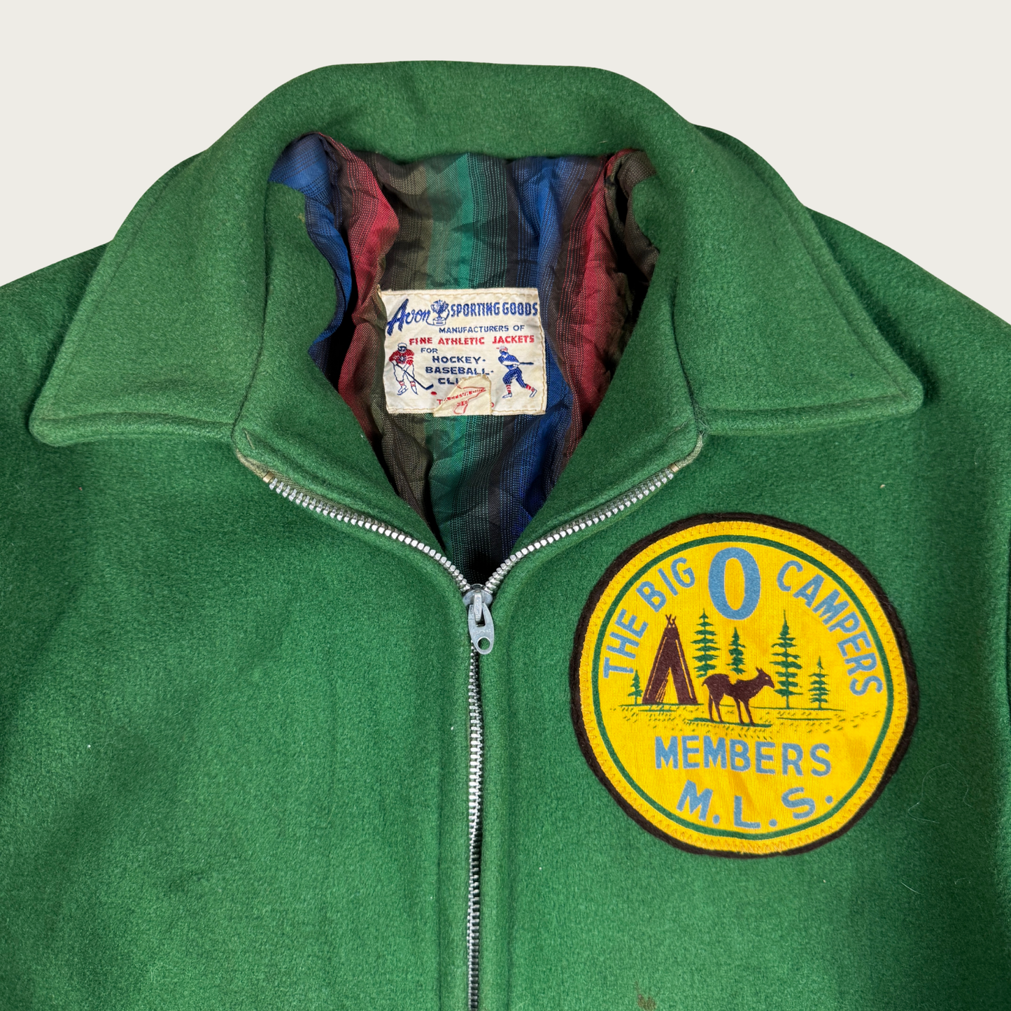 (L) 50s/60s "The Big O Campers" Wool Jacket