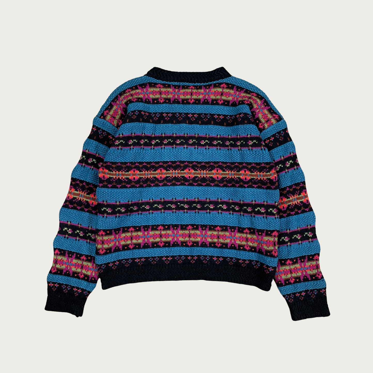 (L) Woolrich Fair Isle Striped Sweater