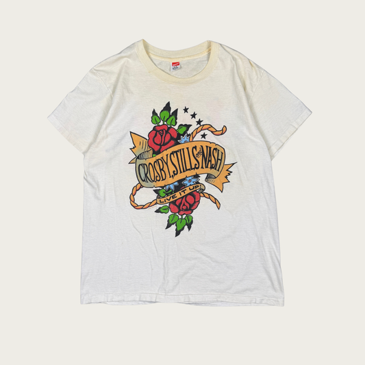 (L) Crosby, Stills & Nash "Live It Up" 1990 World Tour Tee