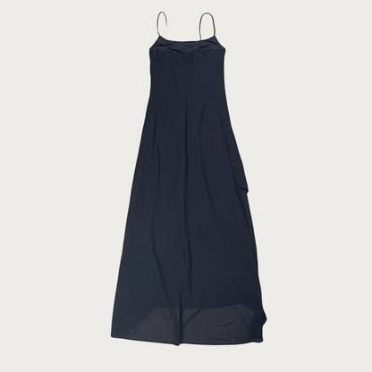 (S) 90s/Y2K Black Beaded Evening Gown