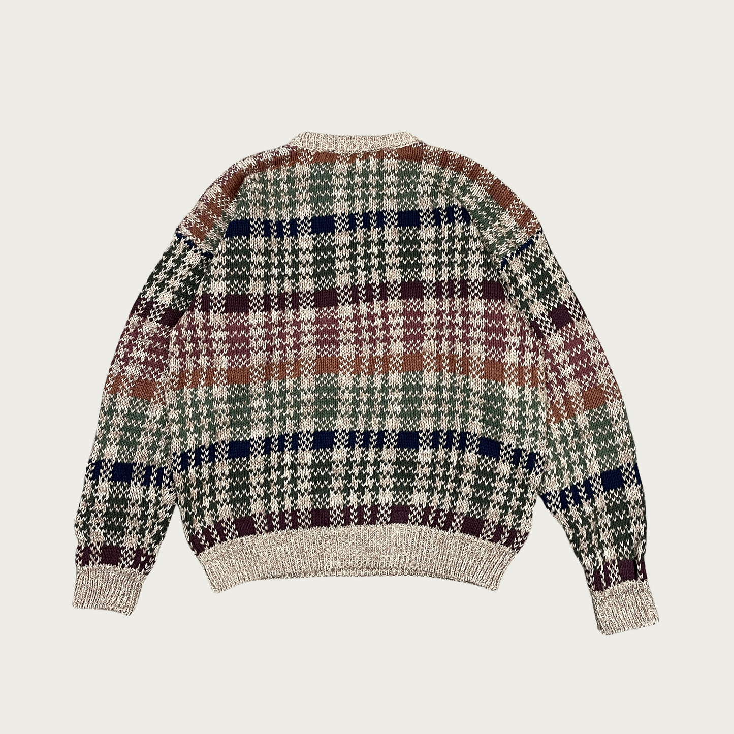 (L) Multicolor Plaid Sweater