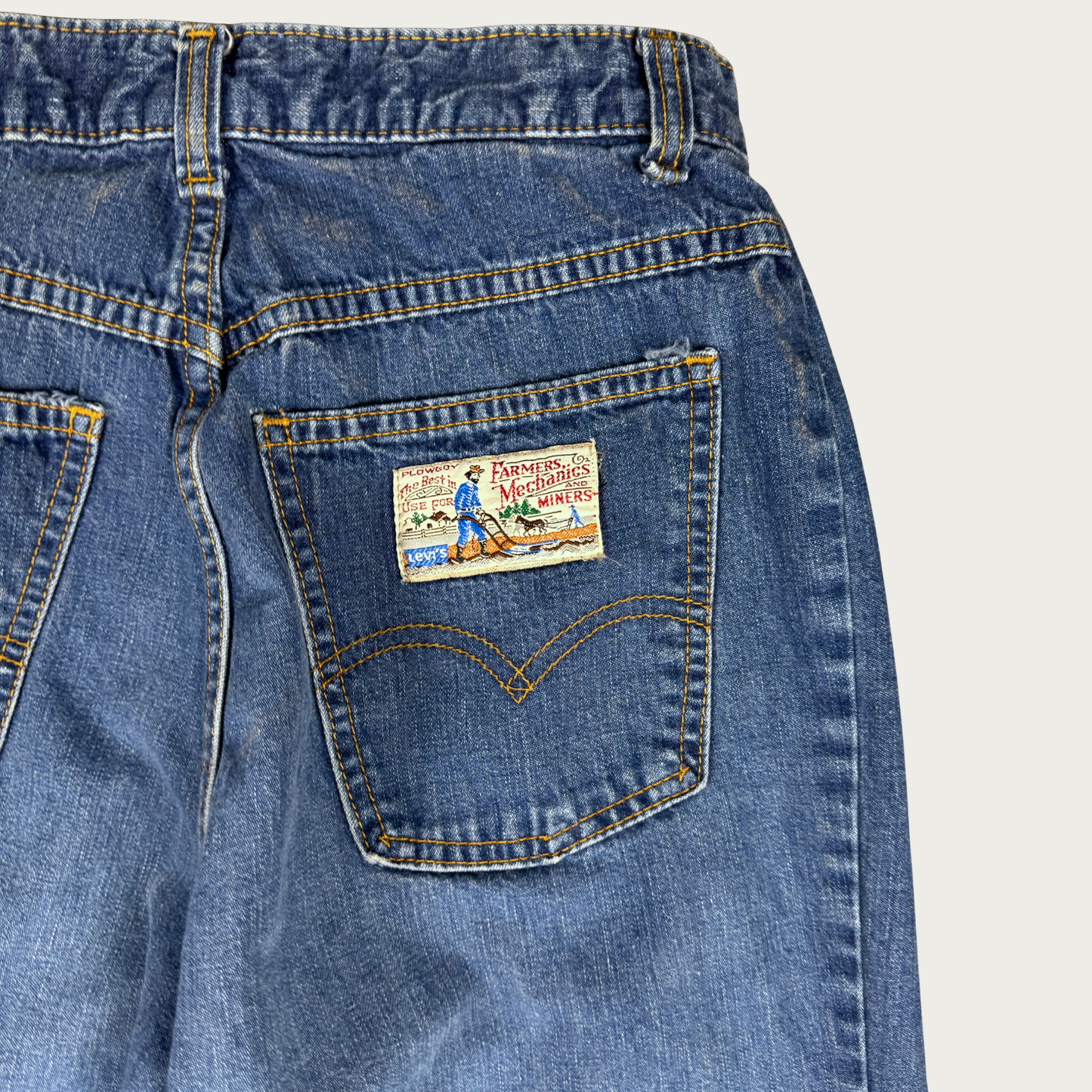 (26") 70s Levi's Plowboy Wide Leg Jeans