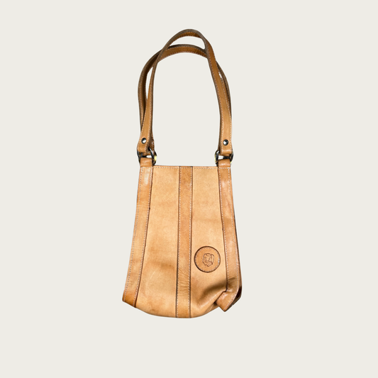 Tan Genuine Leather Artisan Shoulder Bag