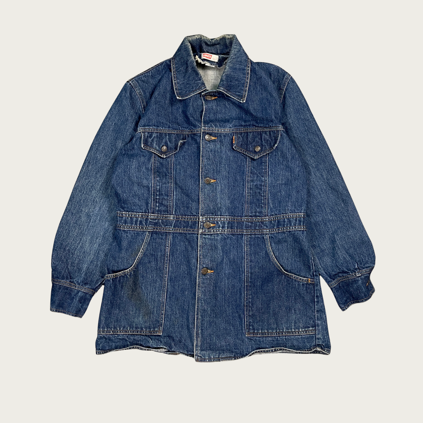 (L) 70s Levi's Orange Tab Longline Denim Jacket