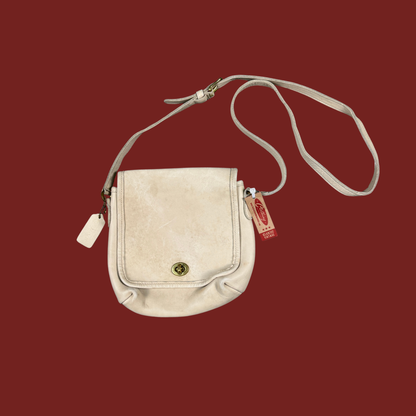 Vintage Coach Cream Companion Bag