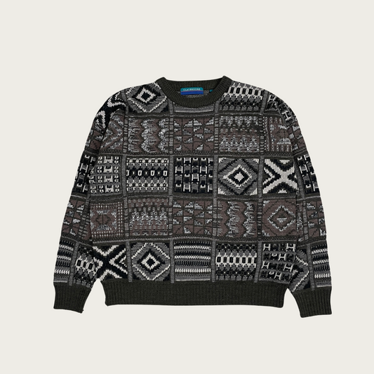 (L) Multi-Pattern Sweater