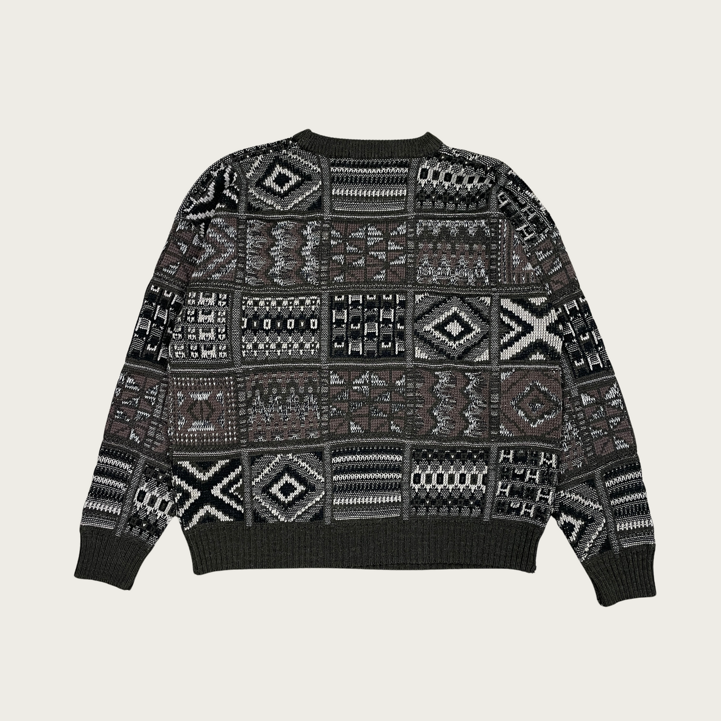 (L) Multi-Pattern Sweater