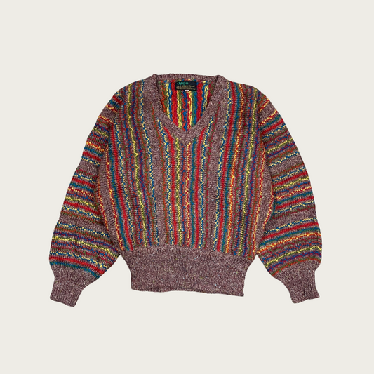 (M) Rainbow Striped Sweater