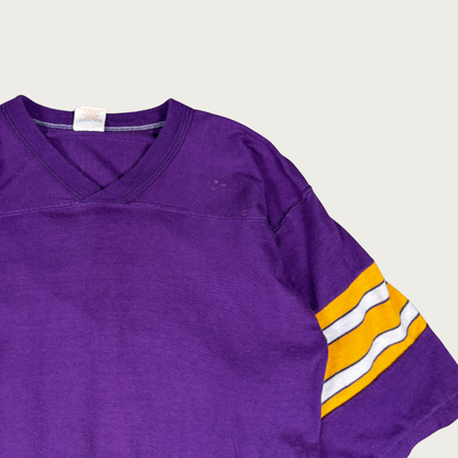 (M/L) 70s/80s "Bison Backer" Purple/Yellow Jersey Tee