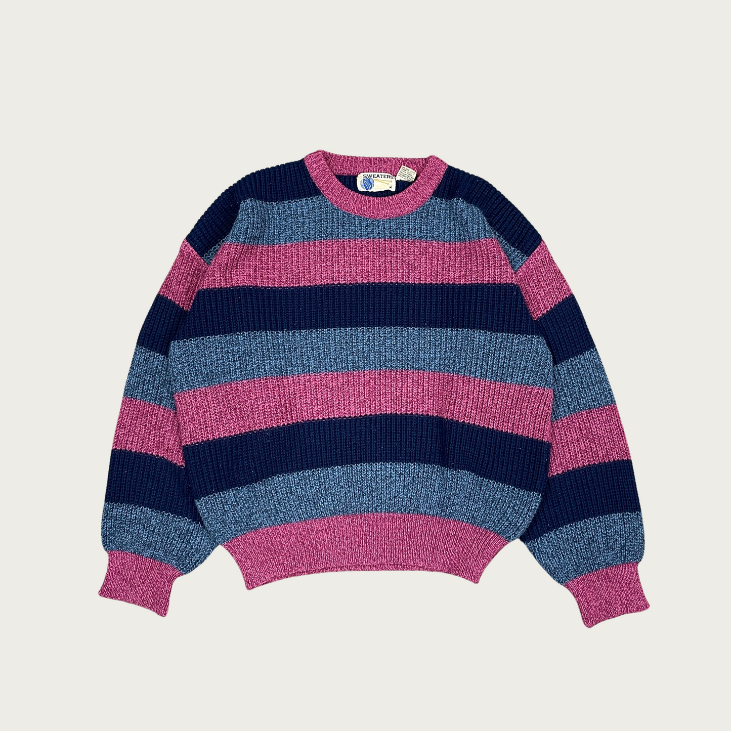 (M) Striped Crewneck Sweater