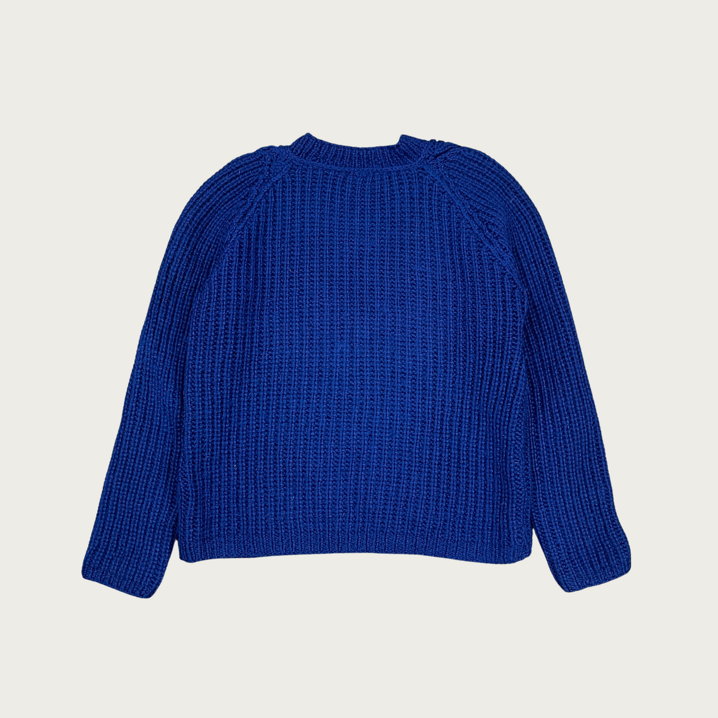 (L) Royal Blue Handmade Chunky Sweater