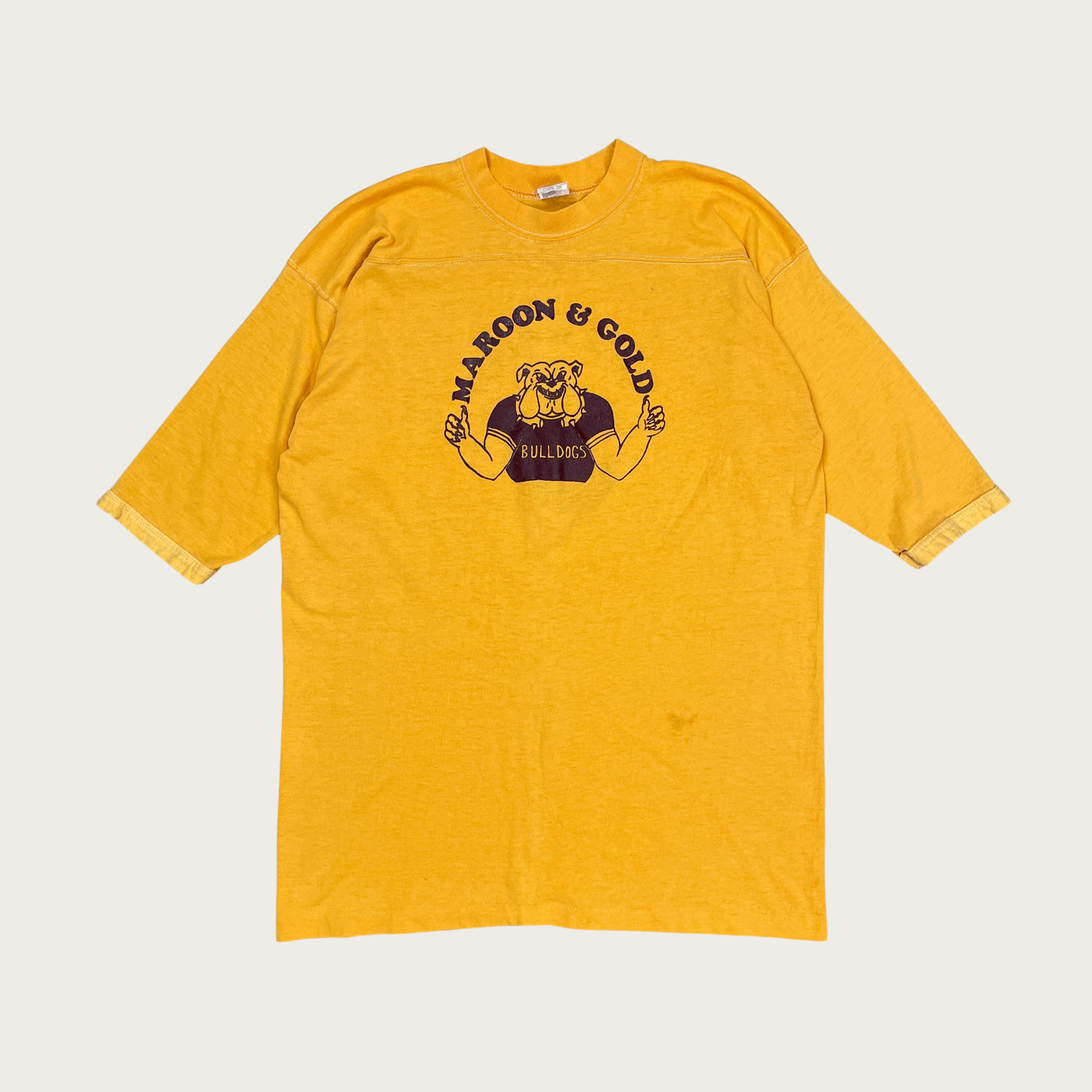 (XL) 70s Bulldogs Mascot Half Sleeve Tee