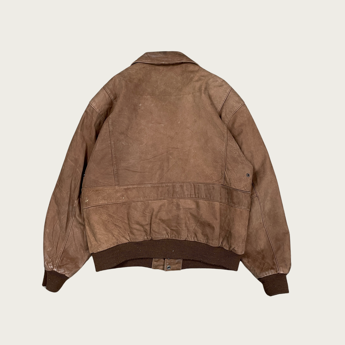 (S) Brown Suede Bomber Jacket