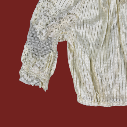 (M) Sheer Lace Off The Shoulder Blouse