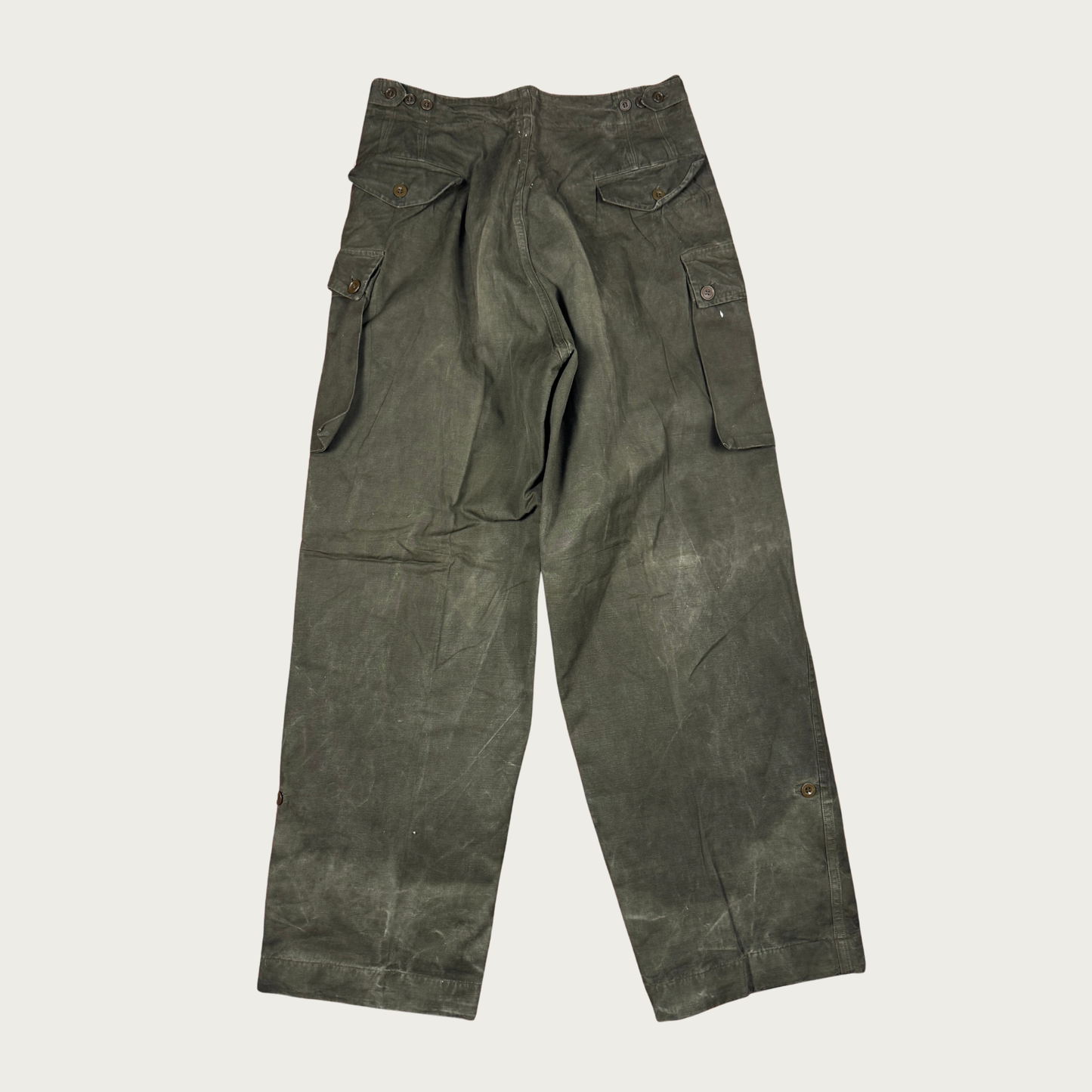 (30"-34") 1950s Dutch Military Field Pants