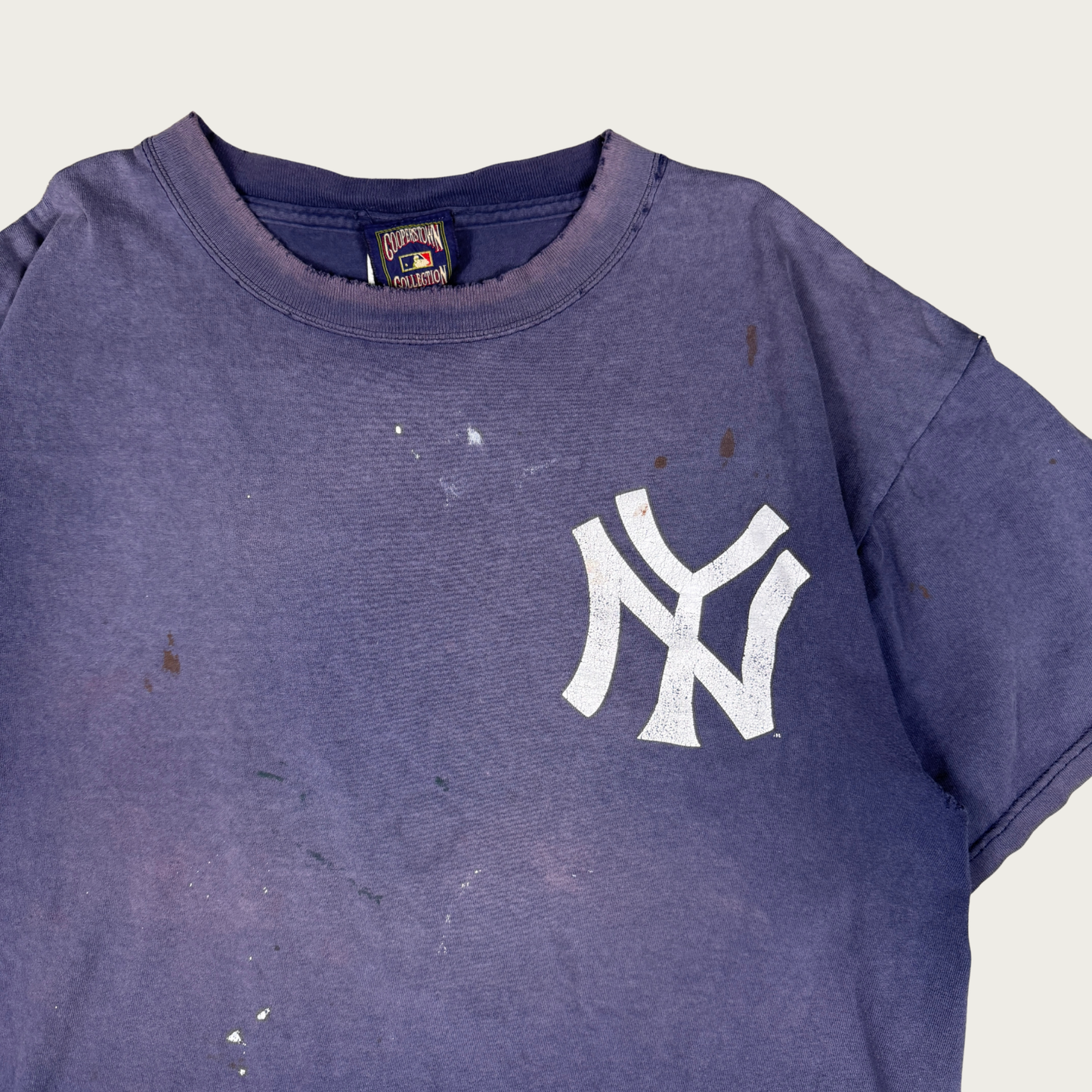 (2XL) 90s Distressed New York Yankees Mickey Mantle Tee